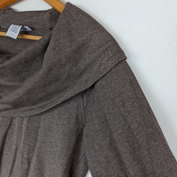 SOFT SURROUNDINGS cowl neck damask tan sweater - Picture 7 of 12